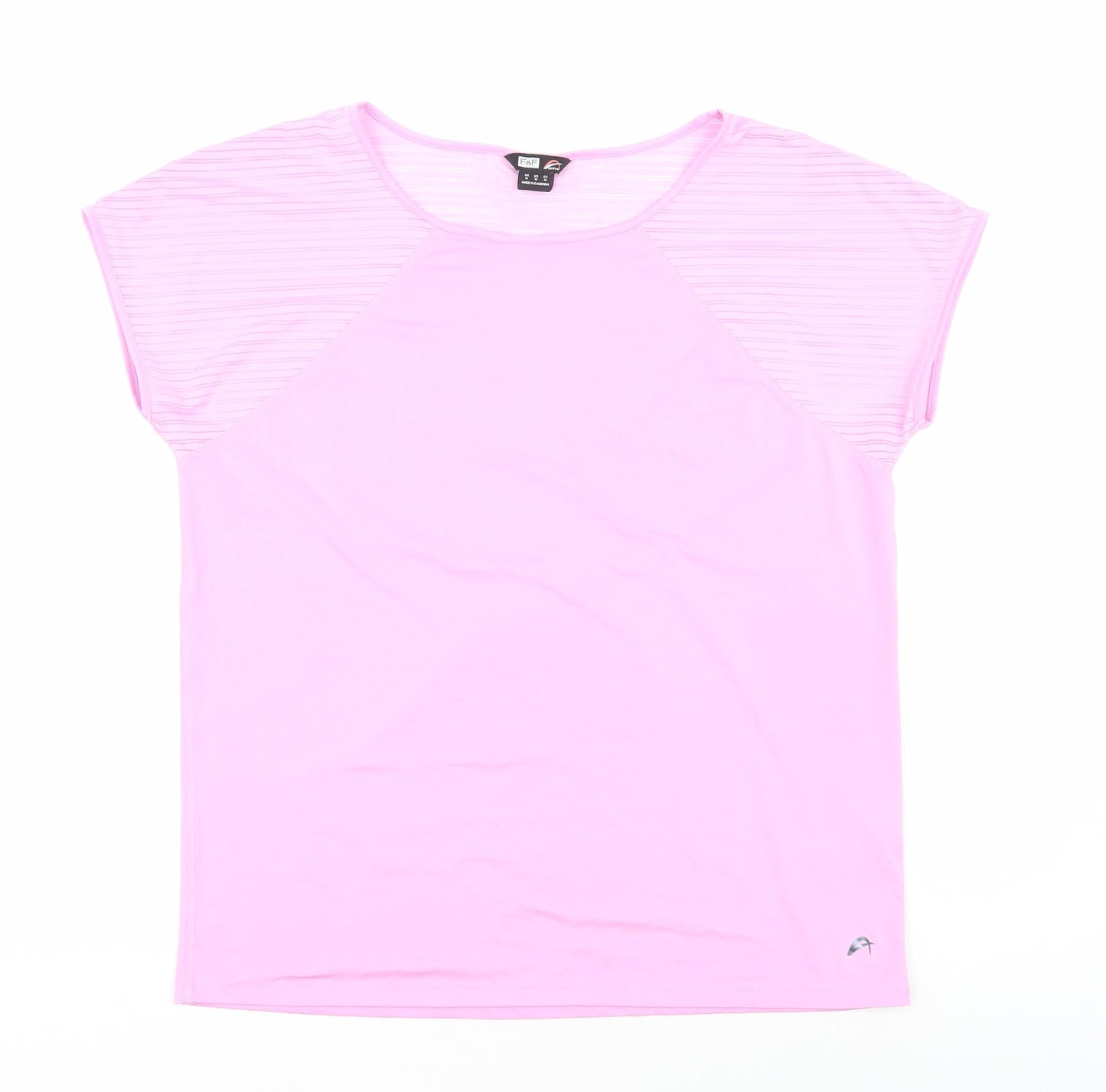 F&F Womens Pink Polyester Size M Round Neck