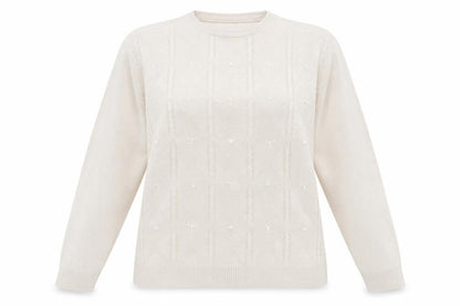 Womens UK Size L Akal Collection Ivory Pullover Jumper