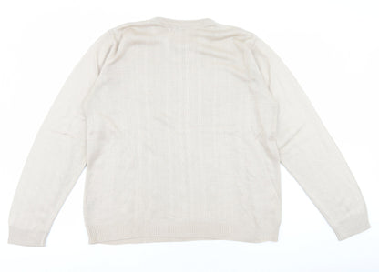 Womens UK Size L Akal Collection Ivory Pullover Jumper