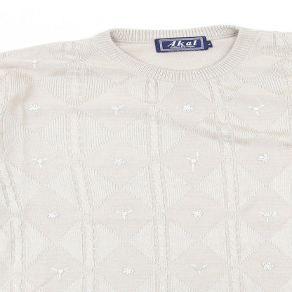 Womens UK Size L Akal Collection Ivory Pullover Jumper