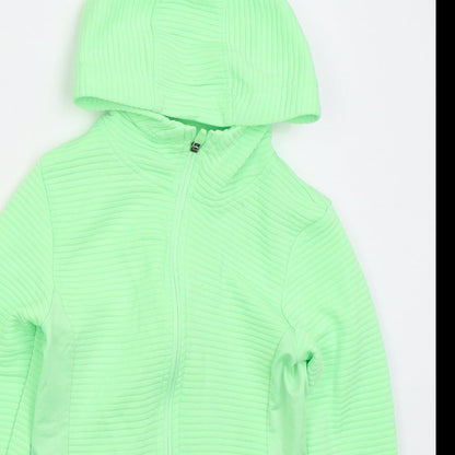 Dunnes Girls Green Polyester Full Zip Hoodie Size 9-10 Years Zip