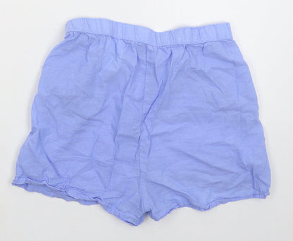 F&M Girls Blue Cotton Mom Shorts Size 13-14 Years Regular