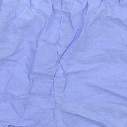 F&M Girls Blue Cotton Mom Shorts Size 13-14 Years Regular