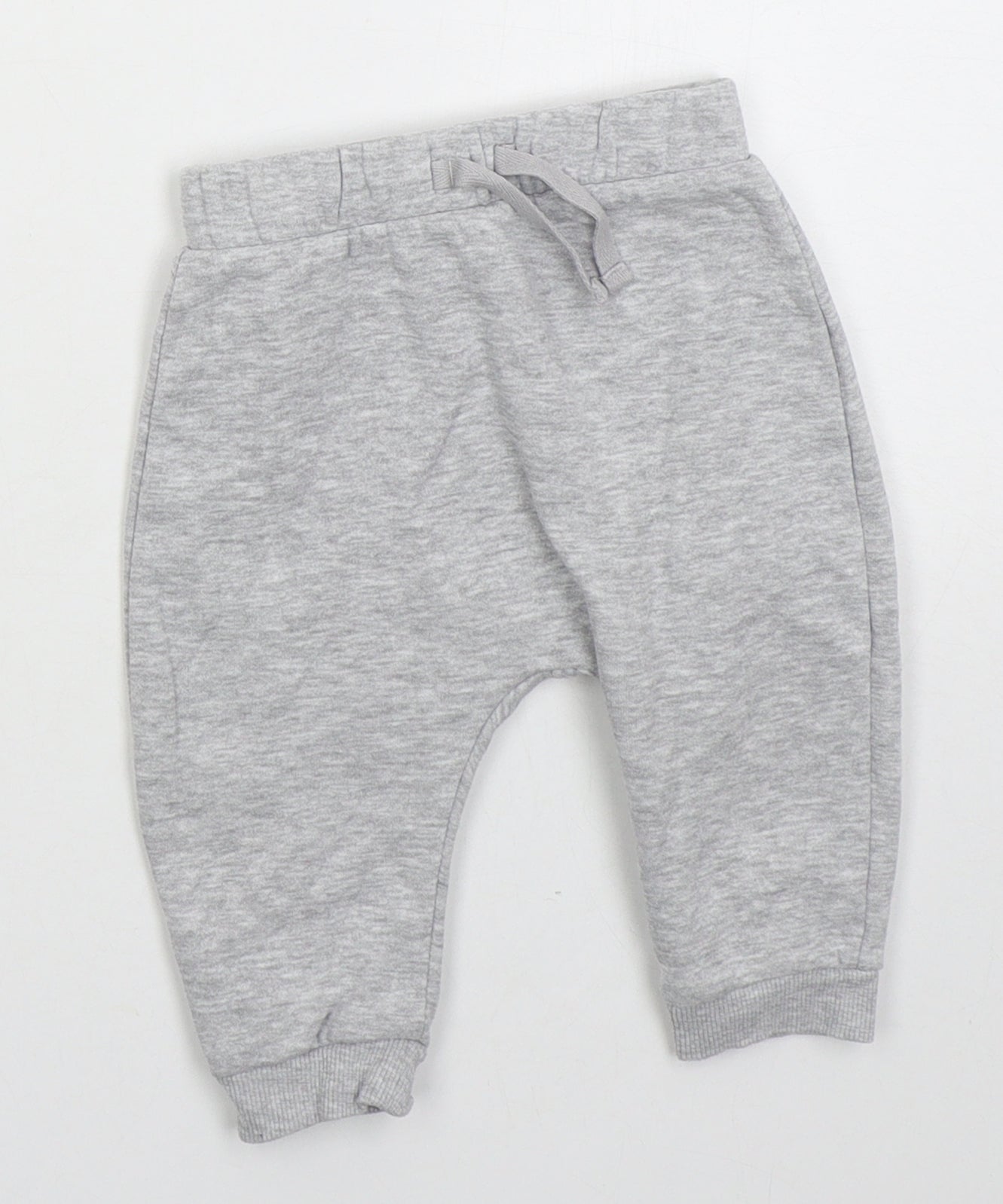 George Boys Grey Cotton Sweatpants Trousers Size 6-9 Months Drawstring