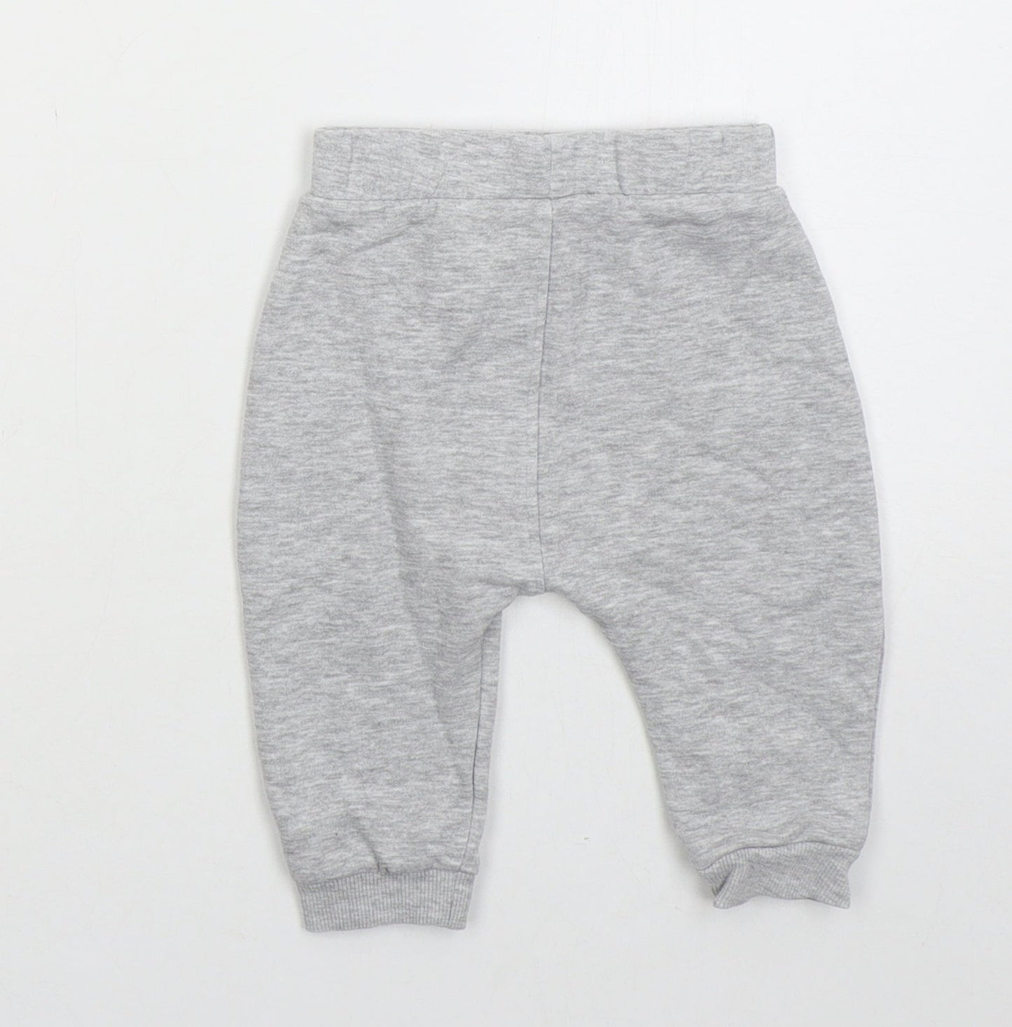 George Boys Grey Cotton Sweatpants Trousers Size 6-9 Months Drawstring
