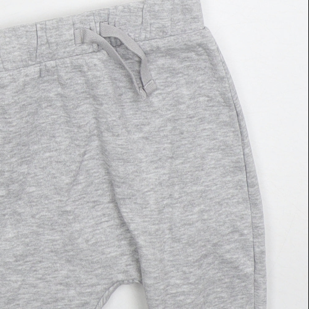 George Boys Grey Cotton Sweatpants Trousers Size 6-9 Months Drawstring
