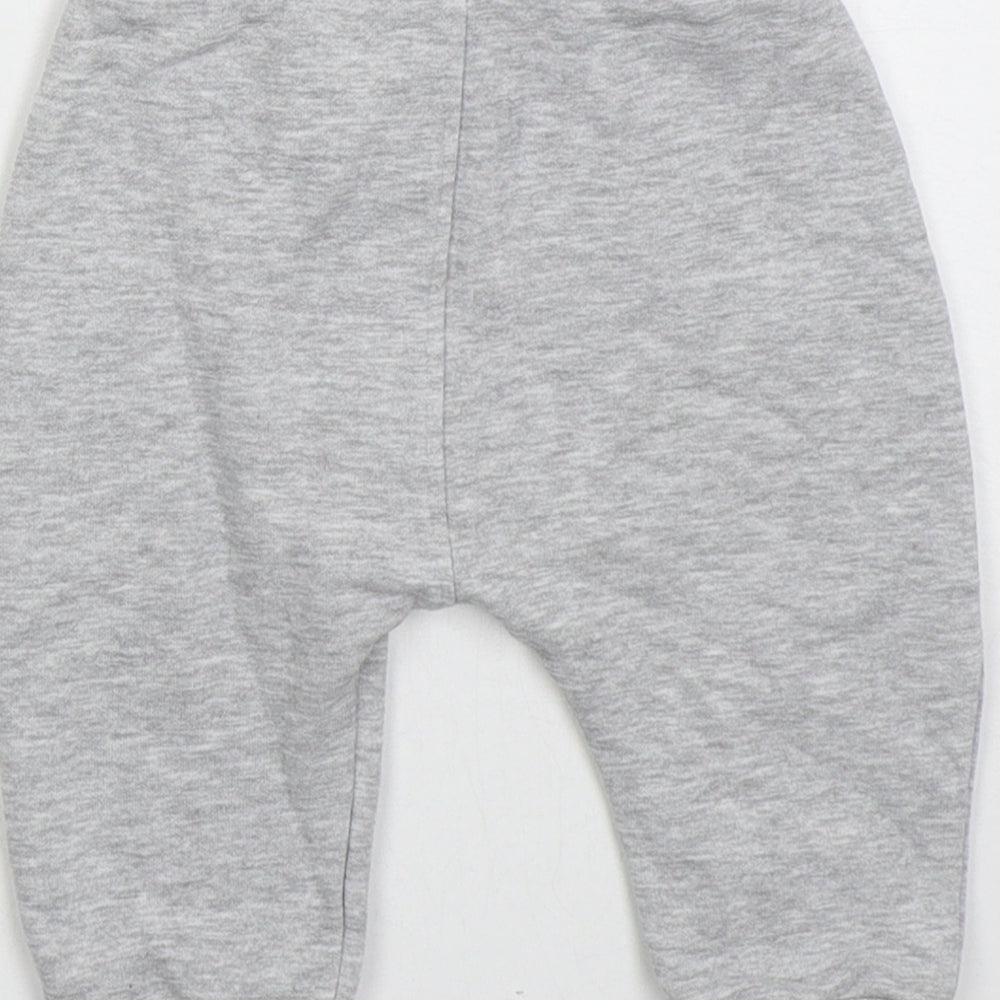 George Boys Grey Cotton Sweatpants Trousers Size 6-9 Months Drawstring