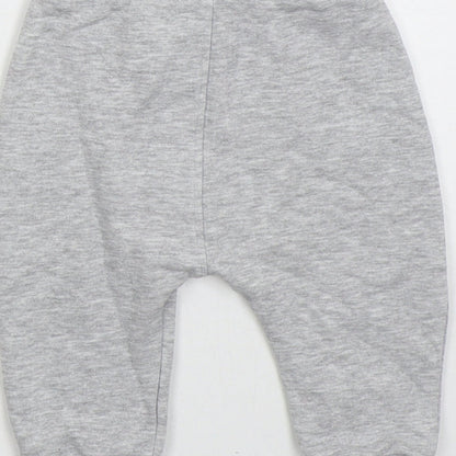 George Boys Grey Cotton Sweatpants Trousers Size 6-9 Months Drawstring