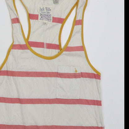 Womens UK Size 8 Jack Wills White Basic Tank
