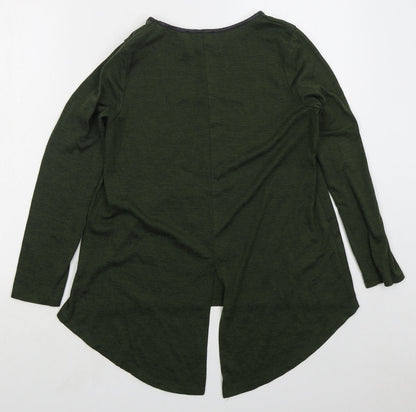 Primark Womens Green Round Neck Polyester Pullover Jumper Size 10