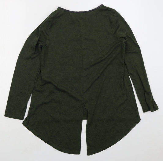 Primark Womens Green Round Neck Polyester Pullover Jumper Size 10