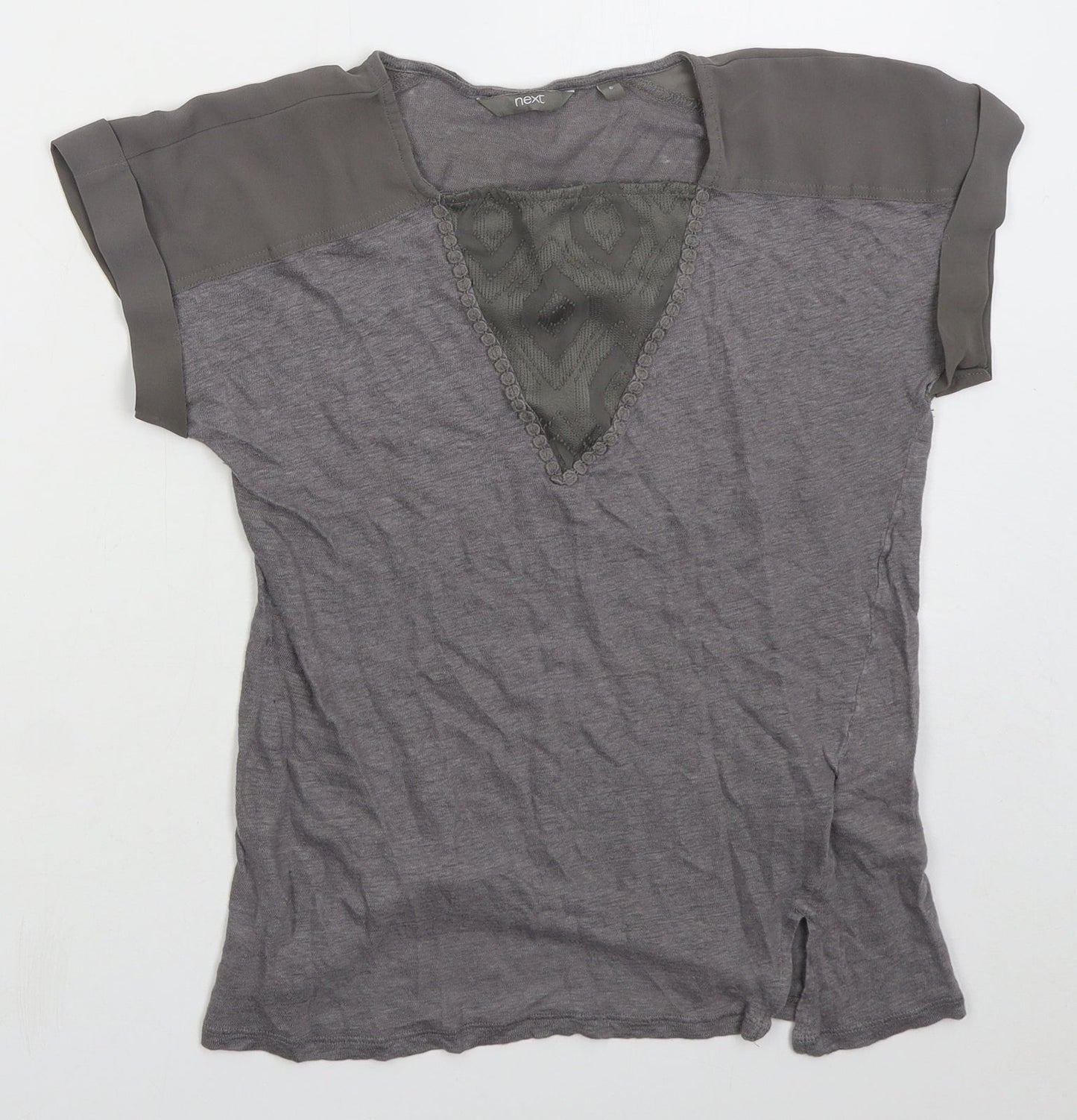 Womens UK Size 6 NEXT Grey Basic T-Shirt