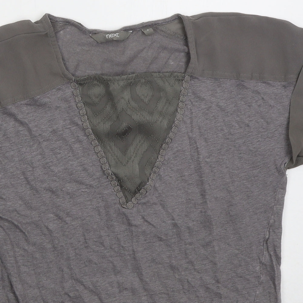 Womens UK Size 6 NEXT Grey Basic T-Shirt