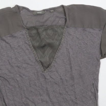 Womens UK Size 6 NEXT Grey Basic T-Shirt