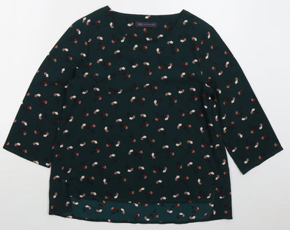 Womens UK Size 8 Marks and Spencer Green Basic Blouse