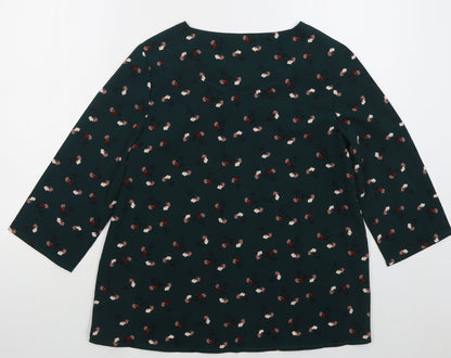 Womens UK Size 8 Marks and Spencer Green Basic Blouse
