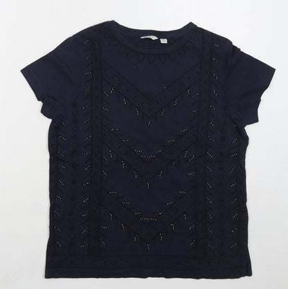 Womens UK Size 6 Jack Wills Blue Basic T-Shirt