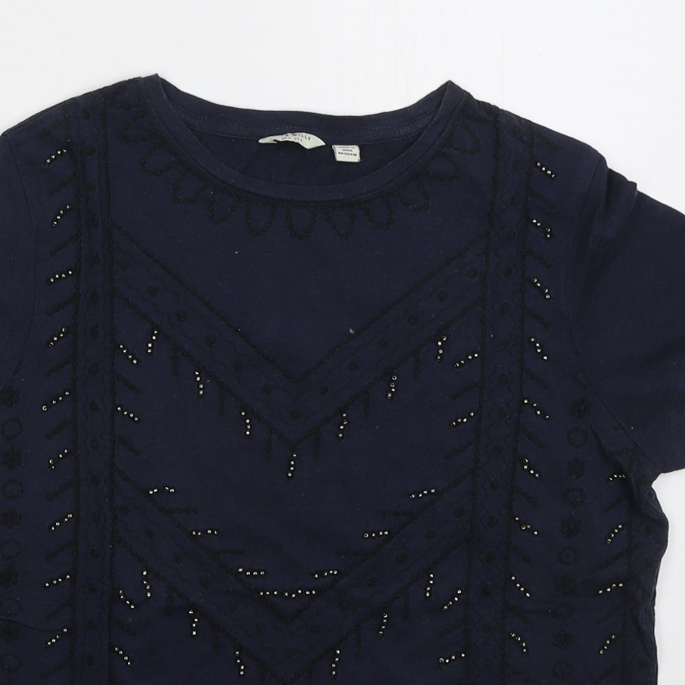 Womens UK Size 6 Jack Wills Blue Basic T-Shirt