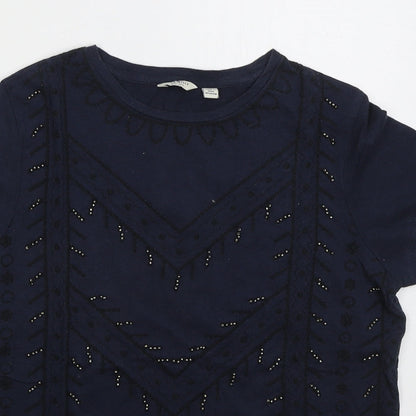 Womens UK Size 6 Jack Wills Blue Basic T-Shirt