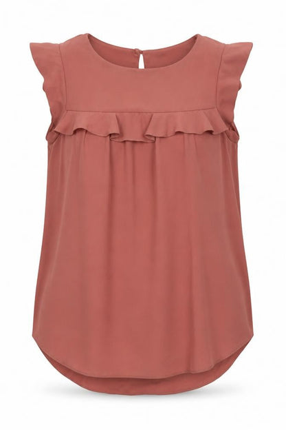 Womens UK Size 10 New Look Pink Basic Blouse