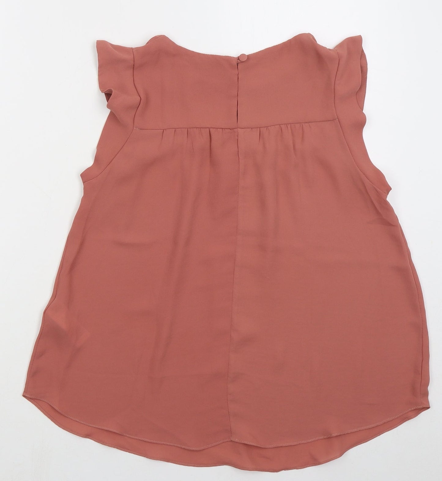 Womens UK Size 10 New Look Pink Basic Blouse