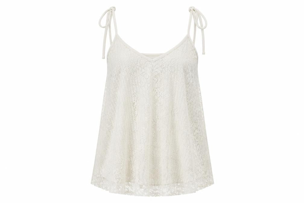Womens UK Size 10 New Look Beige Basic Tank