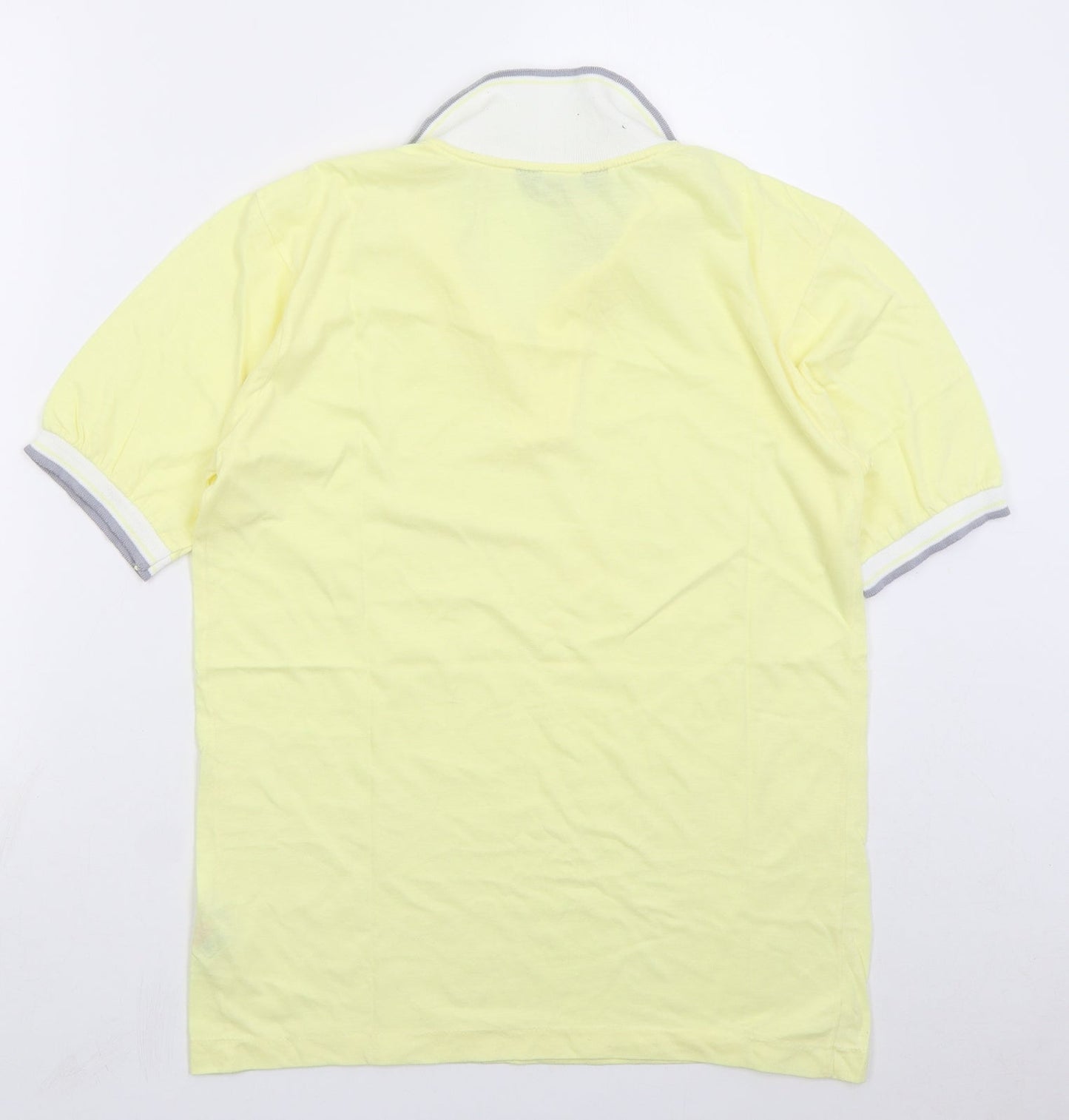 St Bernard Mens Yellow Polyester Polo Size M Collared Pullover