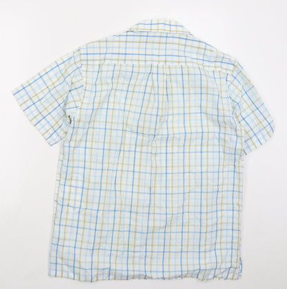 Mens UK Size M Peter England Blue  Button-Up Short Sleeve Casual Shirt