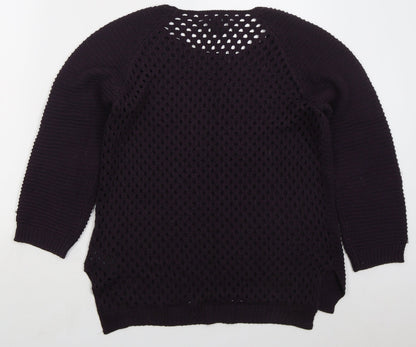 Womens UK Size L H&M Purple Pullover Jumper