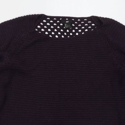 Womens UK Size L H&M Purple Pullover Jumper