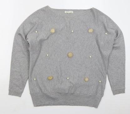 Womens UK Size M Millenium Grey Pullover Jumper