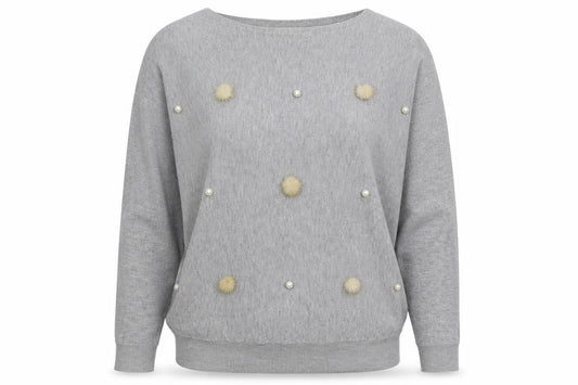 Womens UK Size M Millenium Grey Pullover Jumper