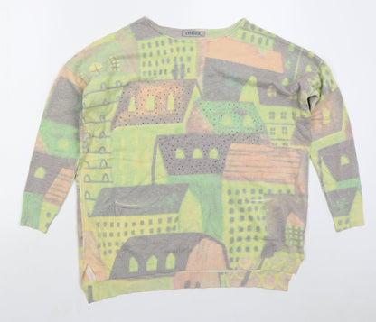 Change Womens Green Boat Neck Viscose Pullover Jumper Size M - Houses
