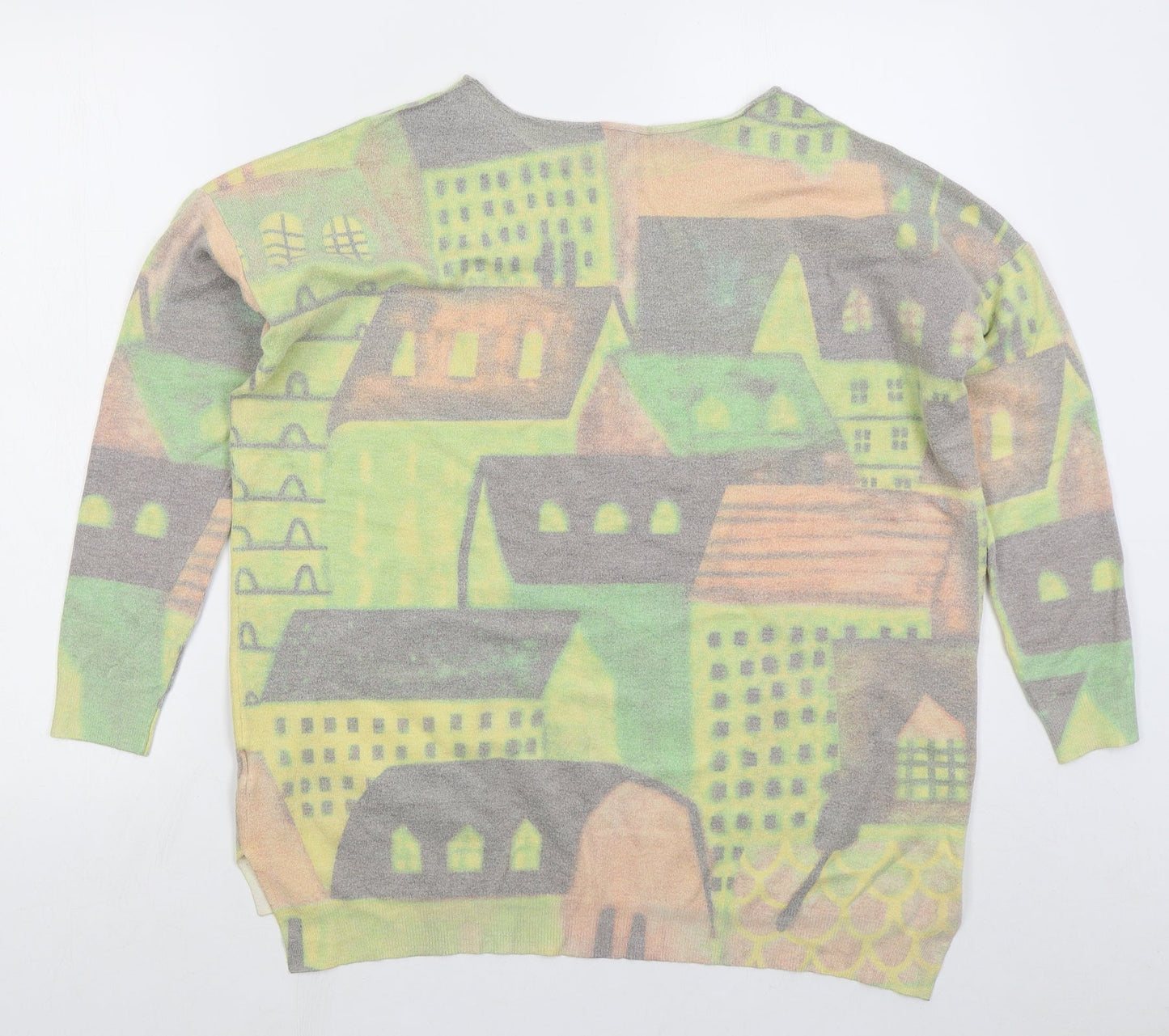 Change Womens Green Boat Neck Viscose Pullover Jumper Size M - Houses