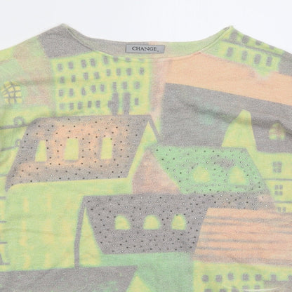 Change Womens Green Boat Neck Viscose Pullover Jumper Size M - Houses