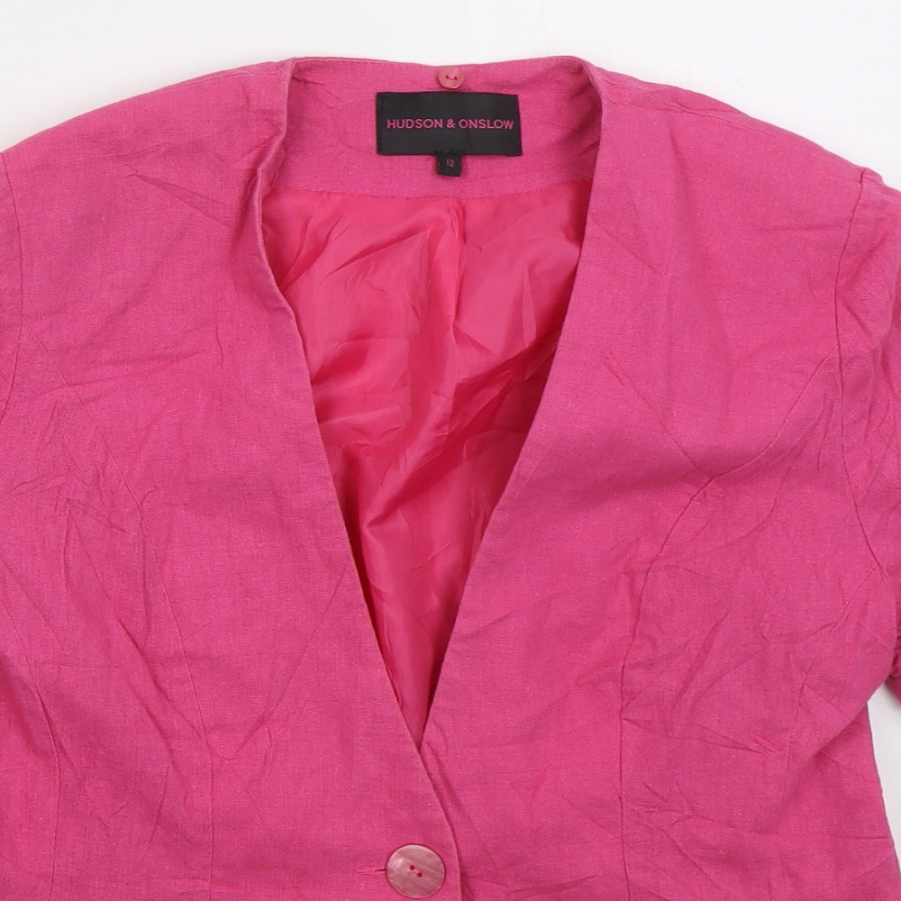 Womens UK Size 12 Hudson & Onslow Pink Jacket