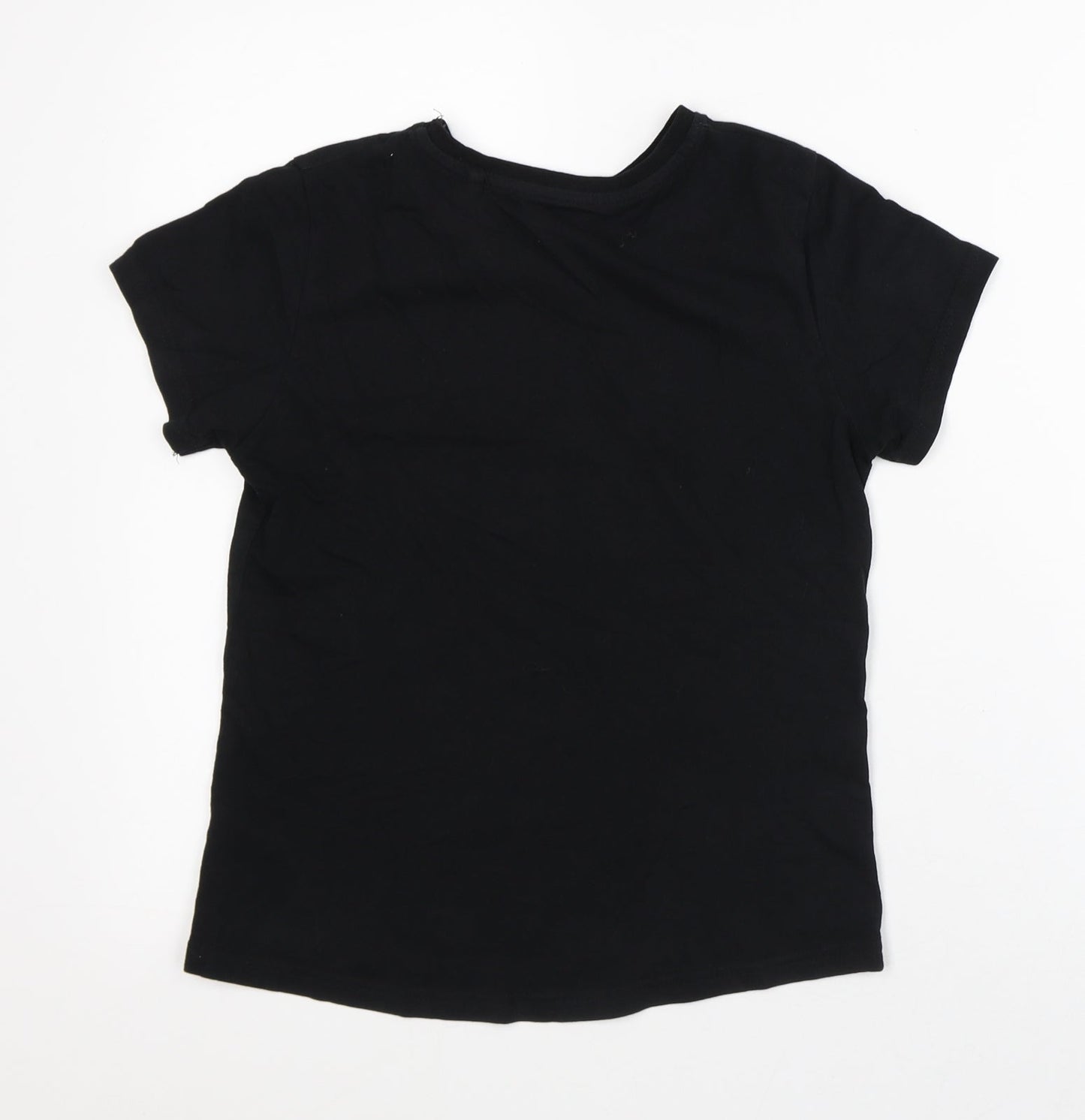 Primark Boys Black Cotton Basic T-Shirt Size 9-10 Years Crew Neck - Floss like a boss
