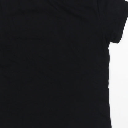 Primark Boys Black Cotton Basic T-Shirt Size 9-10 Years Crew Neck - Floss like a boss