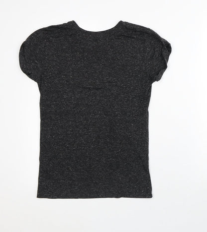 Womens UK Size XS Divided Grey Basic T-Shirt