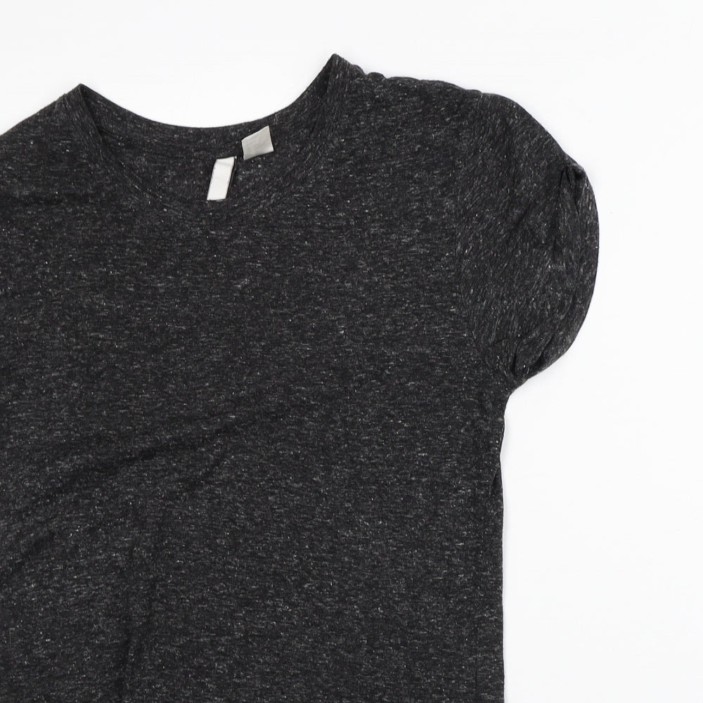 Womens UK Size XS Divided Grey Basic T-Shirt