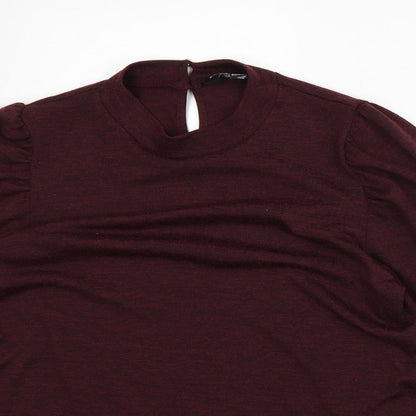 Womens UK Size 14 Dorothy Perkins Red Basic T-Shirt