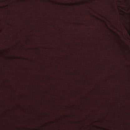 Womens UK Size 14 Dorothy Perkins Red Basic T-Shirt