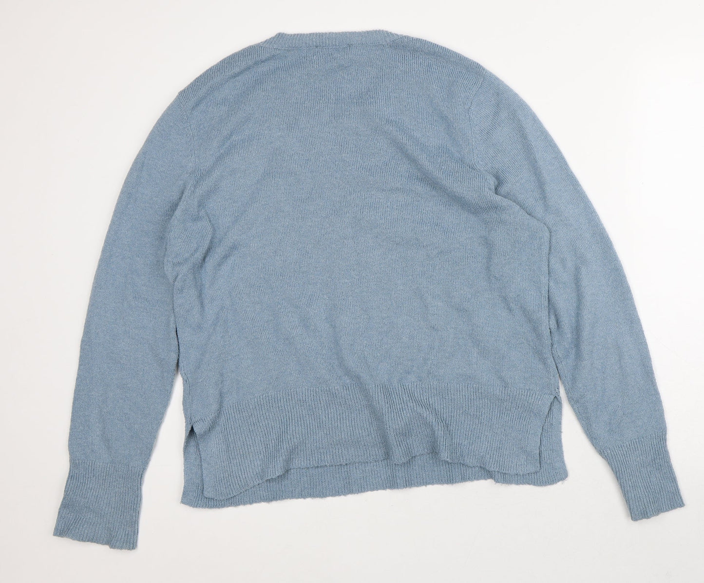 Oasis Mens Blue Round Neck Polyester Pullover Jumper Size XL