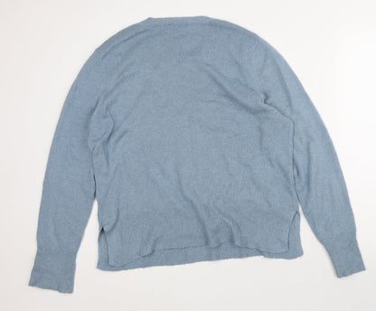 Oasis Mens Blue Round Neck Polyester Pullover Jumper Size XL