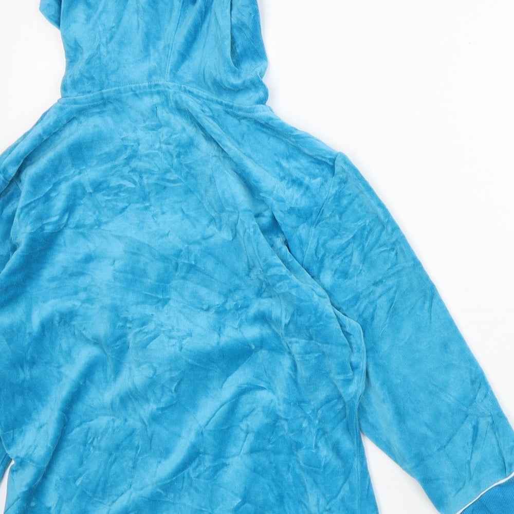 Jeff & Co Girls Blue Cotton Full Zip Hoodie Size M