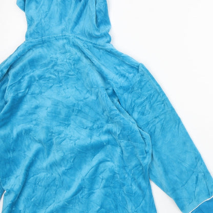 Jeff & Co Girls Blue Cotton Full Zip Hoodie Size M