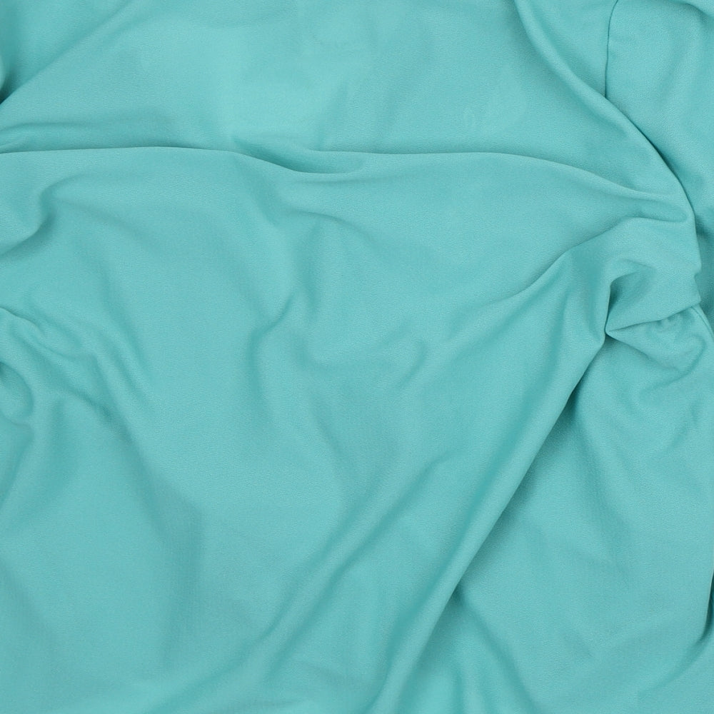 Classics Womens Green Round Neck Floral Polyester Cardigan Jumper Size 22