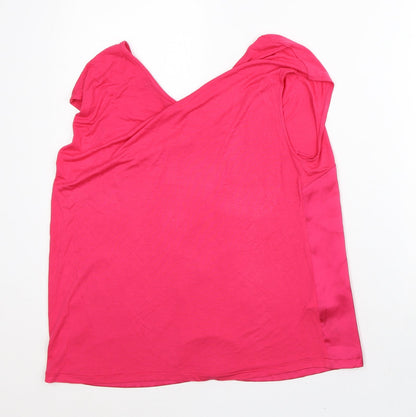 Womens UK Size L Mango Pink Basic Blouse