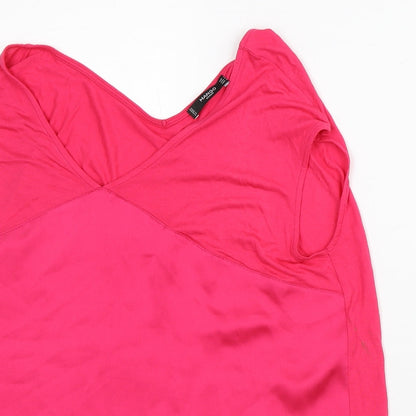 Womens UK Size L Mango Pink Basic Blouse