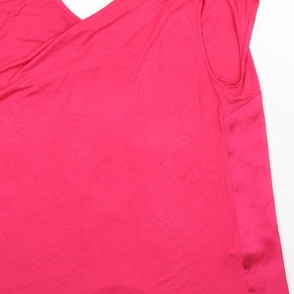 Womens UK Size L Mango Pink Basic Blouse
